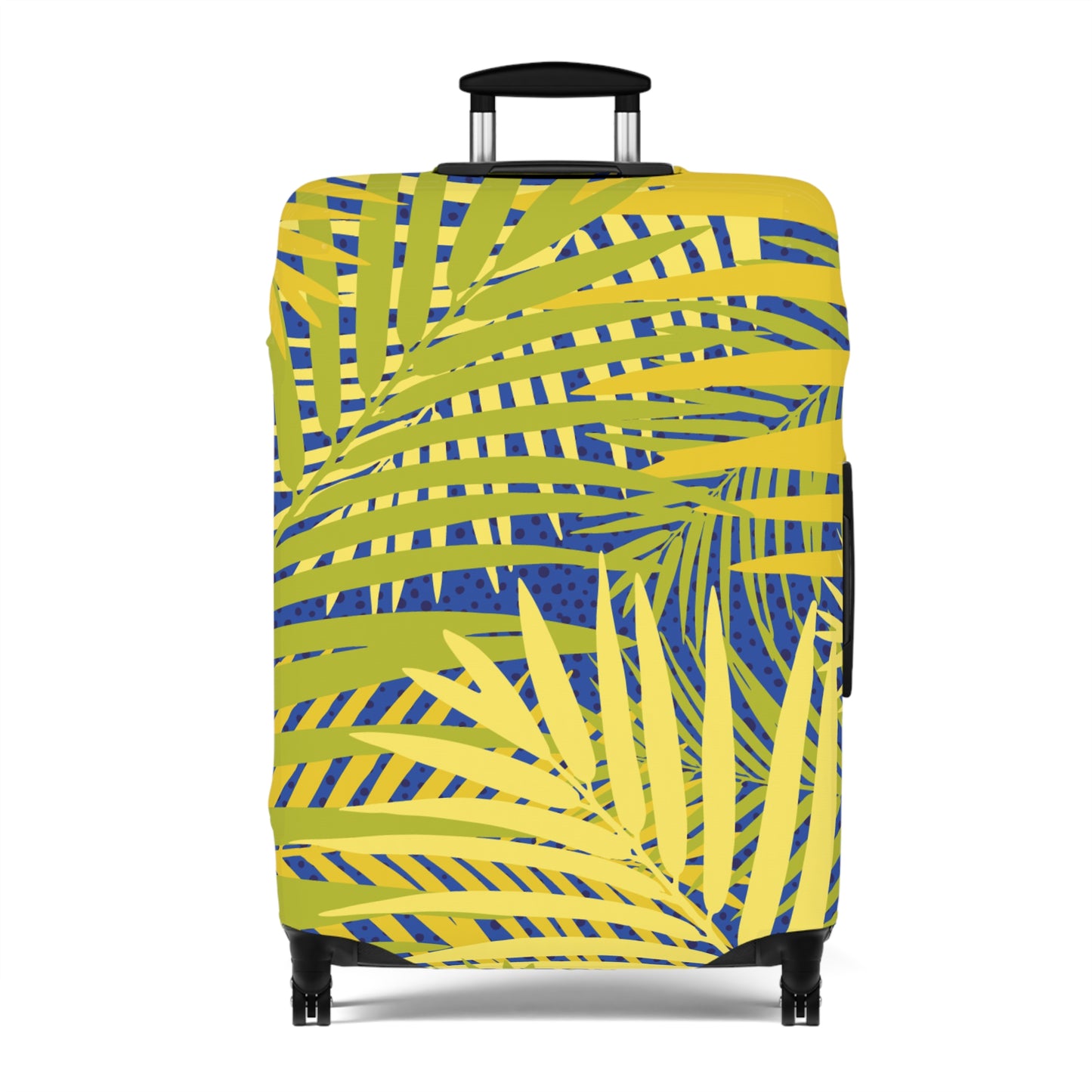 Palm Leaves Luggage Cover, Travel Suitcase Protector, Tropical Vacation Baggage Sleeve, Stylish Traveler Gift, Leaf Print Bag Cover